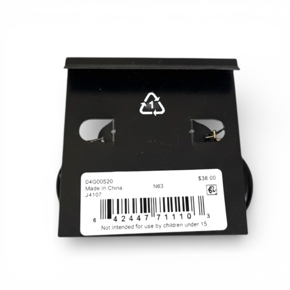 DKNY Stylish Black and Gold Earrings - Picture 2 of 5